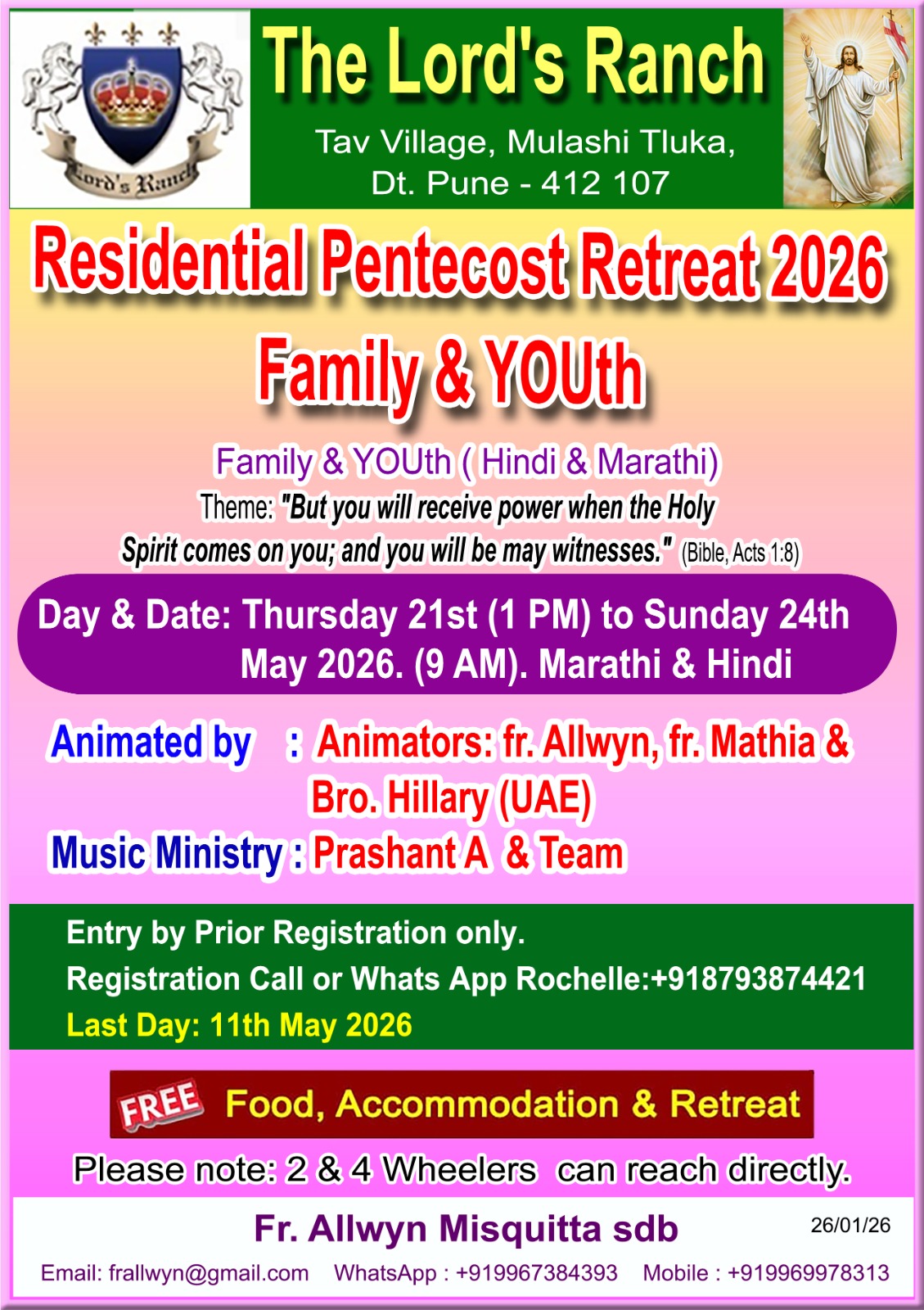 Residential Pentecost Retreat 2026