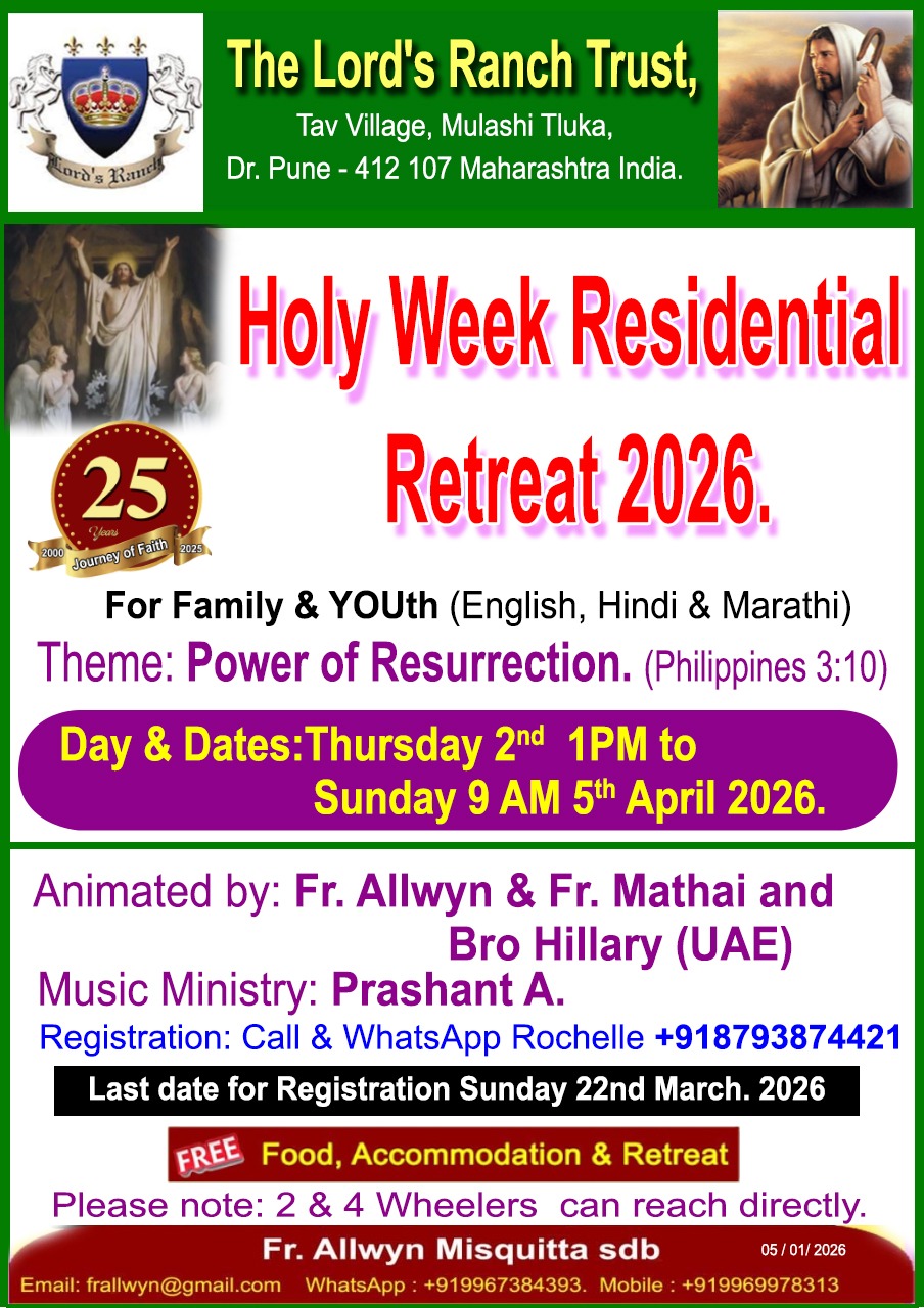 Holey Week Residential Retreat 2026